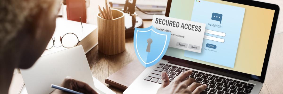 Secured Access Protection Online Security System Concept