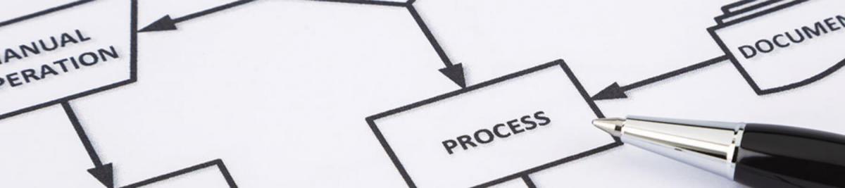 workflow concept, boxes and arrows showing the process of a workflow